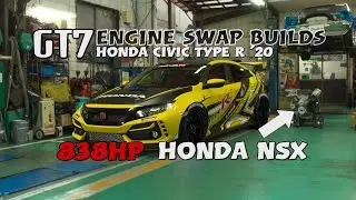 GT7 Builds: Honda NSX GT500 '16 Engine Swap Into Honda Civic Type R '20  |  Update 1.62