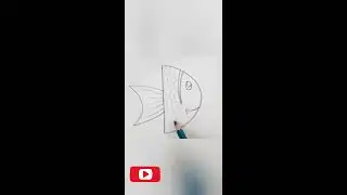 Alphabet drawing । Fish drawing from letter D (Very easy)