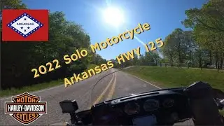 2022 Solo Harley Davidson Motorcycle ride, Arkansas Highway 125 South from Peel Arkansas
