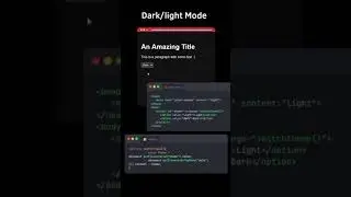 Switching Dark/Light Mode with HTML & JS | Subscribe for Coding Tips! 🔆🌙 | Safdar Ali