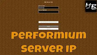 Minecraft Performium Server IP Address