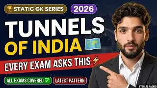 IMPORTANT TUNNELS OF INDIA | JKSSB | Static GK | Geography Jr Asst Finance Ass NT Jkpsi Stock Asst