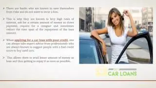 Poor Credit Car Loan Tips - You Should Know About it First