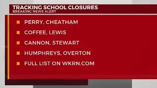 School closures across Middle TN