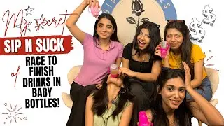 Baby Bottle Drinking Challenge | Sip N Suck | 4 Girls Compete to See Who Finishes First | Epic Fun