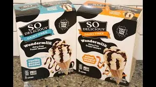 So Delicious Dairy Free Wondermilk: Vanilla Peanut Sundae & Salted Caramel Sundae Cones Review