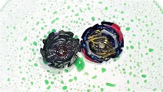 Beyblade Battle on the Water Arc Bahamut VS Judgement Dragon (Splash Field)(Beyblade X Art)