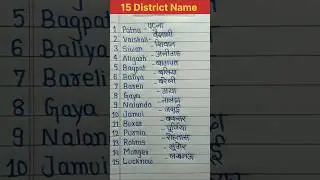 15 District Name | #shorts