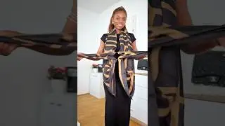 How to style your black dress with a scarf🥰🥰#shorts #fashion #style