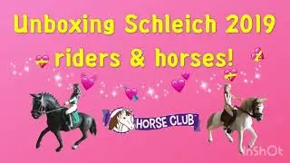 Unboxing all four of the 2019 Schleich riders & horses!-Vickycorn loves horses