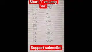 Short I vs EE Long sound । one small sound change can switch the meaning। #phonicsworksheets