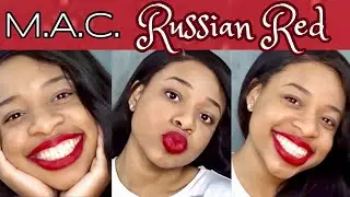 MAC Russian Red Matte Lipstick Teen Full Lips 💋
