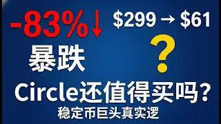 从$299暴跌83%，Circle还值得买吗？稳定币巨头的真实商业逻辑。#crcl #加密货币#美股