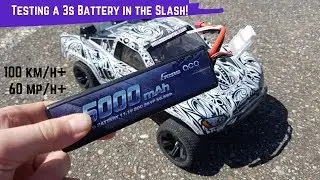 Testing the Traxxas Slash VXL with a 3s LiPo Battery! [100km/h+]