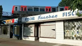 Adventskalender 2020, 5. Dezember: Hamburg-Barmbek, Hochbahn-Kurve Fuhlsb&uuml;ttler Stra&szlig;e (Mai 2018)