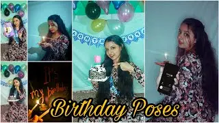 Birthday Poses for girls/Birthday Poses with cake/Birthday Poses for girls without cake