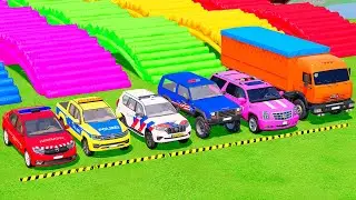 TRANSPORTING POLICE CARS, FIRE DEPARTMENT, AMBULANCE VEHICLES WITH TRUCKS ! Farming Simulator 22
