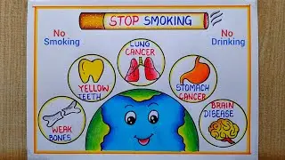 Anti Tobacco Day Poster drawing| World No Tobacco Day Poster| No Smoking Day drawing| Stop tobacco