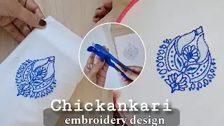 Chikankari Embroidery Design 🥀 Hand embroidery work ✨️ Easy Embroidery | Chikankari work