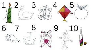 Pictures Drawing From Numbers 1 to 10 | Beautiful Pictures Drawing From Numbers 1 to 10 | Easy Draw