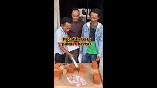 Break the brick using 1 piece of paper