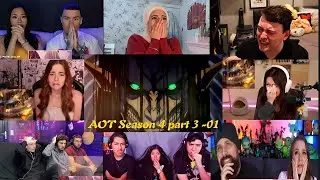 Attack on Titan Season 4 Part 3 Episode 1 Mega Reaction Mashup!!! || 進撃の巨人