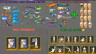 OB 37 ALL BUNDLE GUN SKIN AND EMOTES UPDATE #freefire #thesam