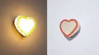 Elegante lámpara  en forma de corazón. de botellas fácil y económica