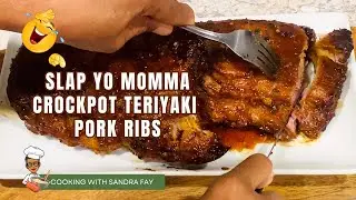 Fall Off The Bone Teriyaki Pork Ribs In A Crockpot | Pork Rib Recipe | Slow Cooker Recipe