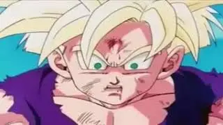 Gohan se enfada al ver destruccion de androide 16.