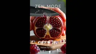 Perfect Glass Pomegranate Cuts ASMR 🍎🧊 | Crisp Knife Sounds