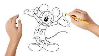 Como desenhar Mickey Mouse