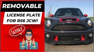 Removable  Front License Plate Bracket For R56 JCW Mini (Carbon Fiber)