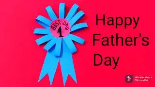 Easy Father's day craft for kids | DIY father's day Badge.