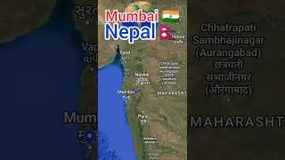Mumbai to Kathmandu flight Route ✈️ || #nepal #kathmandu