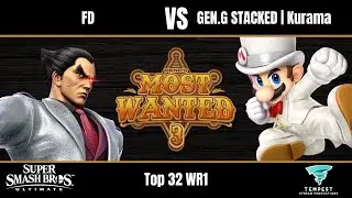 FD (Kazuya) vs GEN.G STACKED | Kurama (Mario) - Ultimate Top 32 Winners Round 1 - Most Wanted 3