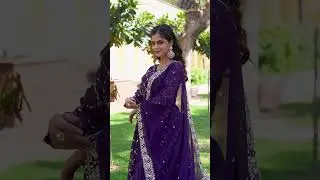 Mesmerizing Purple Sequins Gown