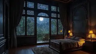 UK Night Rain Sounds | No Ads Heavy Rain & Thunder (Black Screen, 10 Hours)