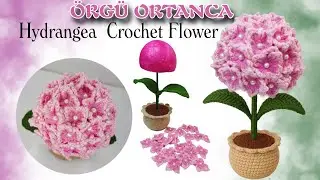Crochet Hydrangea Flower 🌸How to Crochet Hydrangea - Crochet Flower Patterns Easy Knitting Easy c...