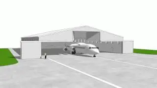 Hangar Door Extension (Pt 1) - 6 Door - 3 Track with housing.