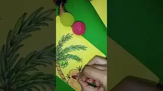 Coconut Tree#easy#simple#love#like#art#music#trending#shorts#happy#cute#beautiful#best#craft#krayon