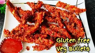 Veg Bullets recipe | Gluten free crispy crunchy veg bullets | Restaurant style veg bullets | snacks