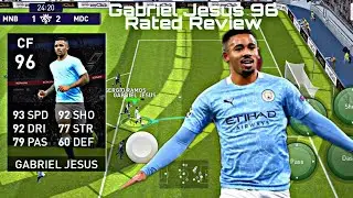 GABRIEL JESUS 96 RATED REVIEW | PES 2021 MOBILE