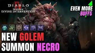 BUFFED EVEN MORE NEW S-Tier GOLEM SUMMON NECRO Season 11 Diablo 4