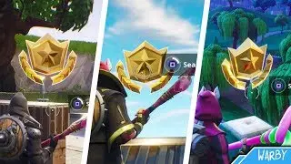 Fortnite Battle Royale - All Season 5 Secret Battle Star Locations Guide (Free Battle Pass Tiers)