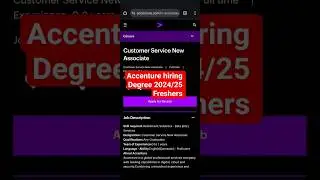 Don't Miss Out on Accenture's FRESHER Opportunities for Degree Holders
