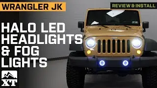 Jeep Wrangler JK 7-Inch Halo LED Headlights and Fog Lights with RGB Review & Install