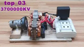 Top 03 Free Electricity Energy Generator 3700000KV Copper Coil Self Running Using Fan Coil At Home