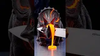 Lava Stone Triceratops vs Blade &mdash; Addictive Cutting Physics ASMR  #asmr