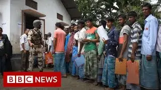 Assam NRC: People queue to check they are on list - BBC News